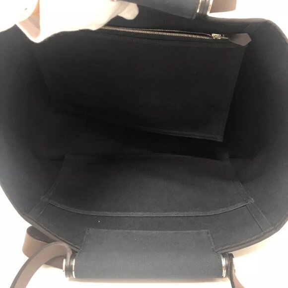 HERMES Kavac Elan PM Shoulder Bag Tote Bag Leather/Canvas Black/SilverHardware - Picture 15 of 16